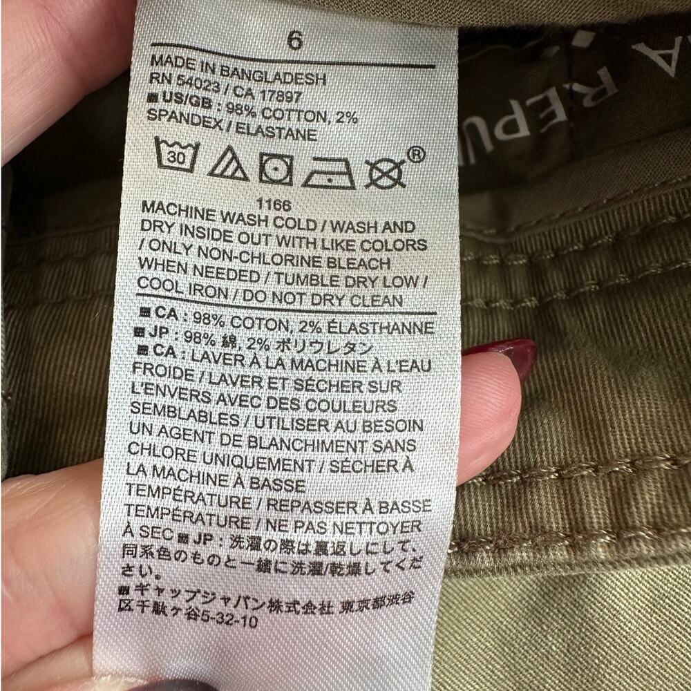 Banana Republic Military Green, Mid Rise, Chino/Khaki Shorts NWT- 6 - Picture 5 of 10
